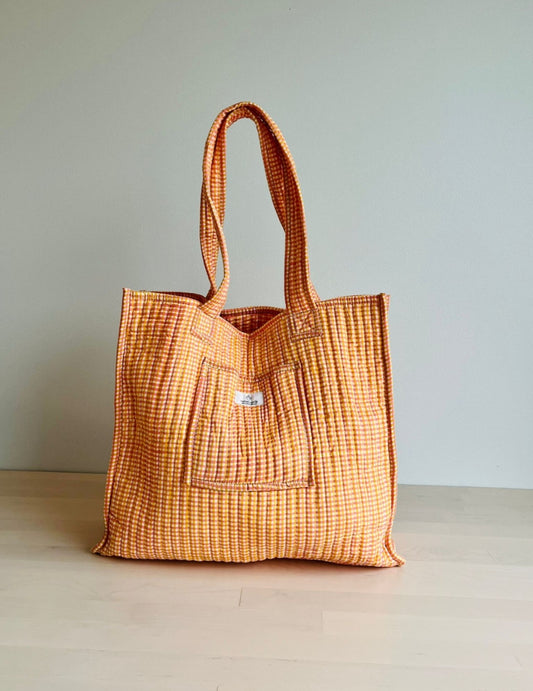 Cotton Castle - Käsinpainettu ostoskassi