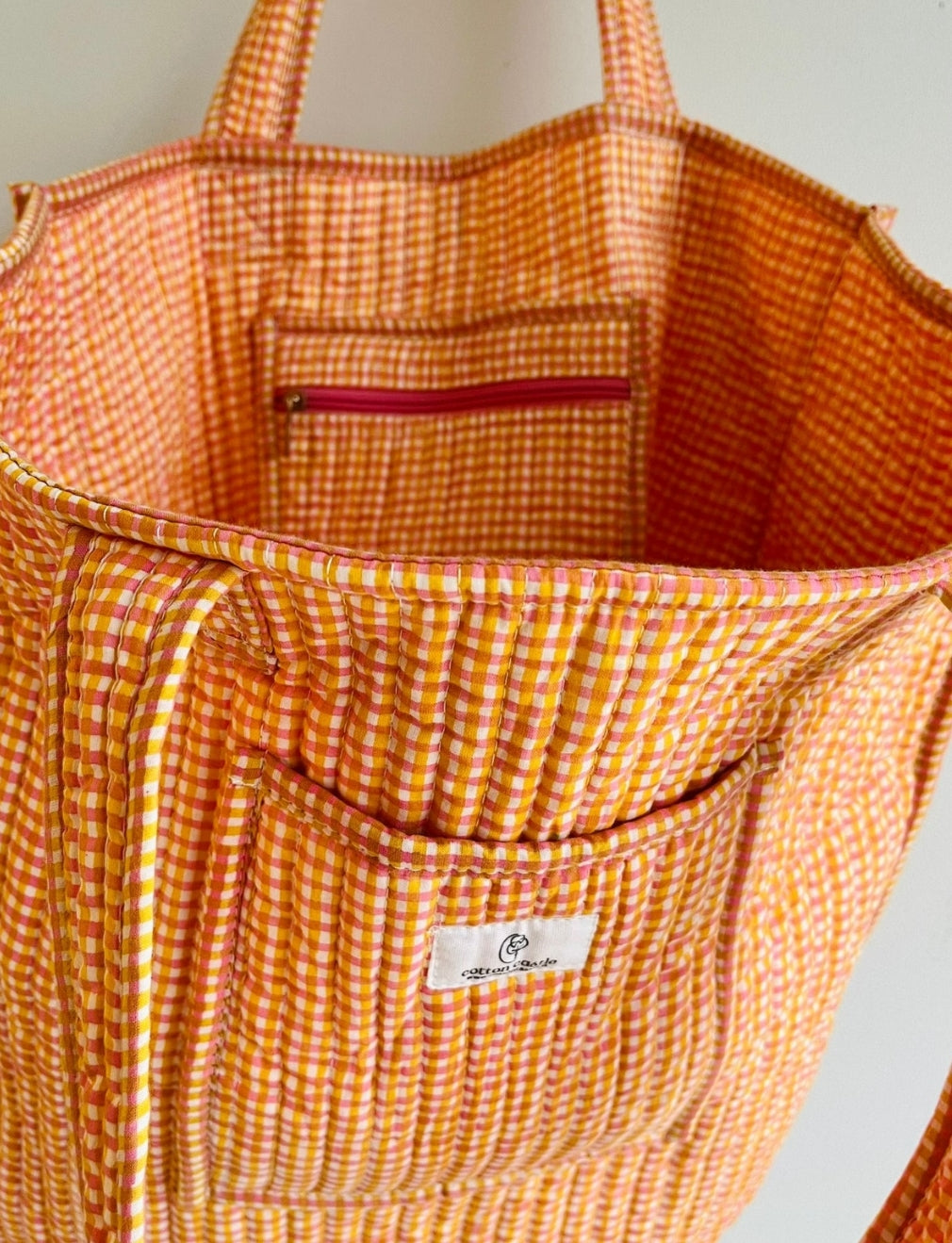 Cotton Castle - Käsinpainettu ostoskassi